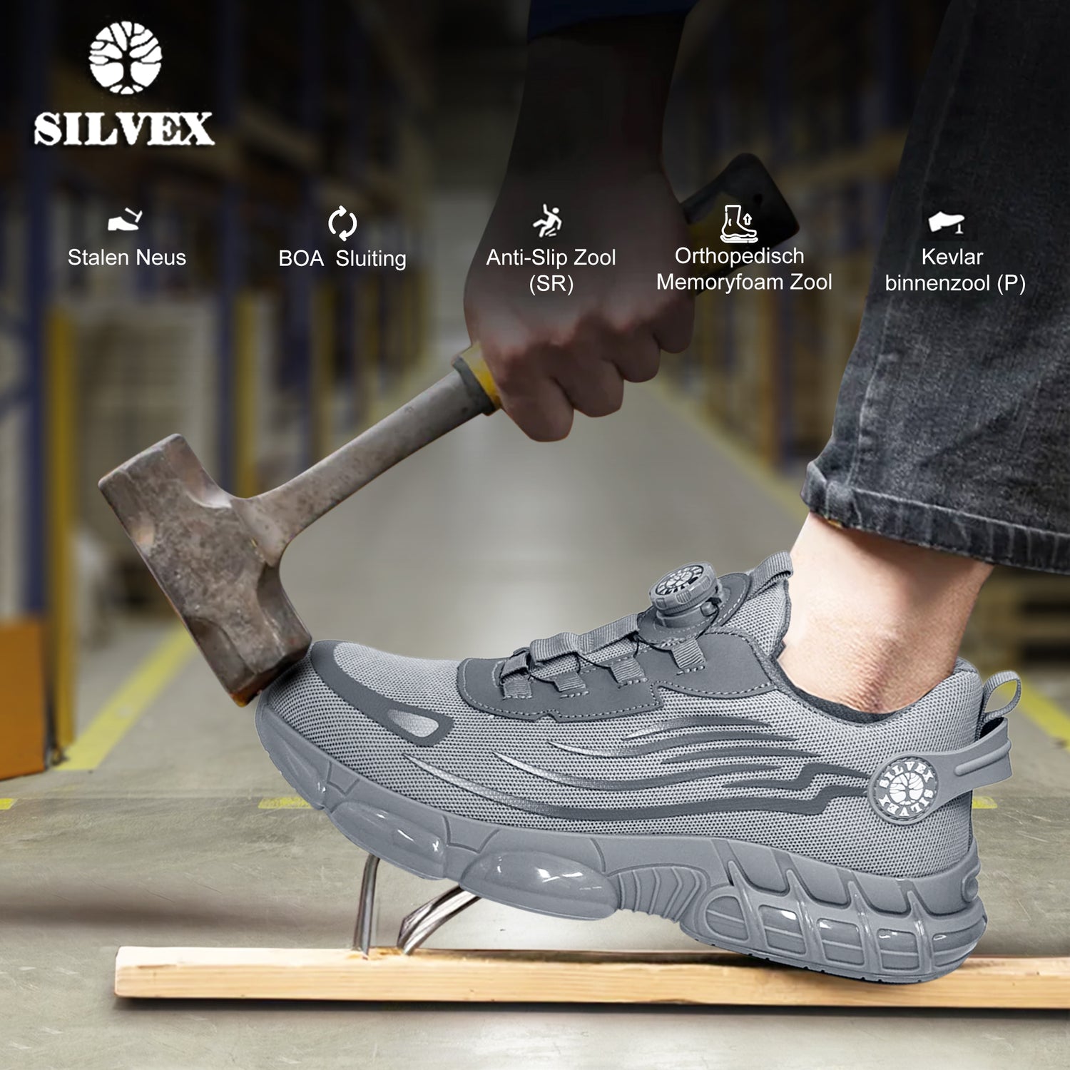 Silvex® Cloudwalk Pijnverlichtende Veiligheidssneakers