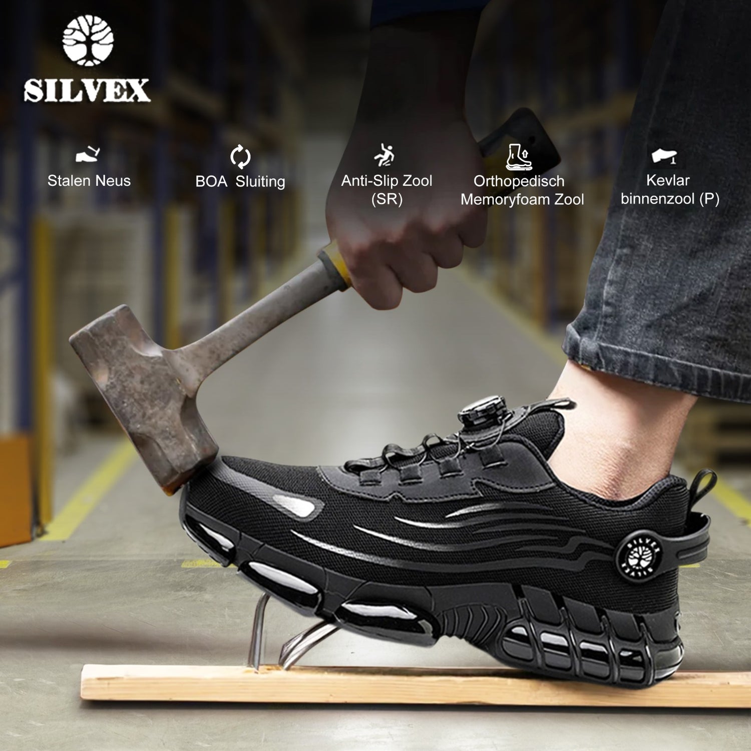 Silvex® Cloudwalk Pijnverlichtende Veiligheidssneakers