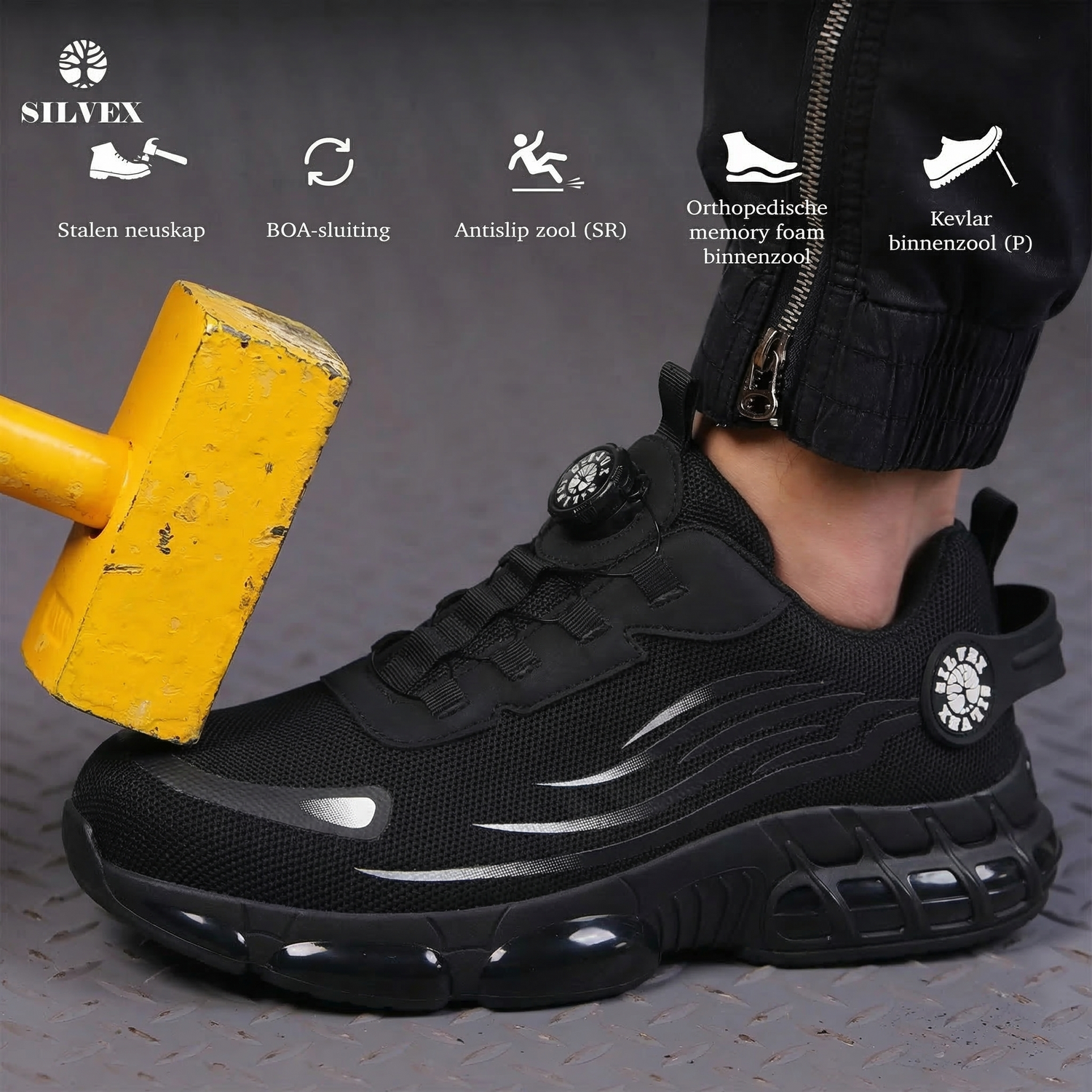 Silvex® Cloudwalk Pijnverlichtende Veiligheidssneakers