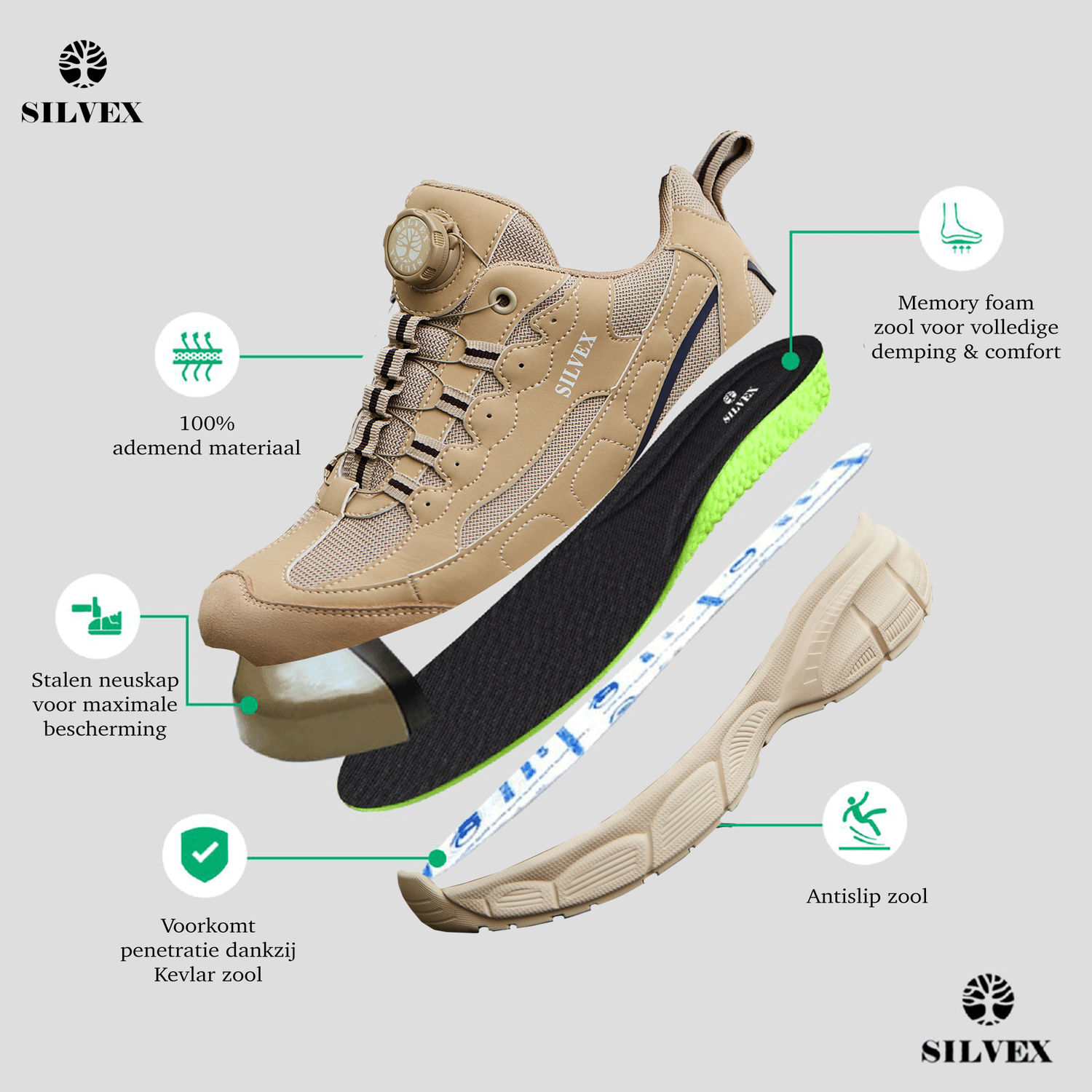 Silvex® Dreamwalk Veiligheidssneakers