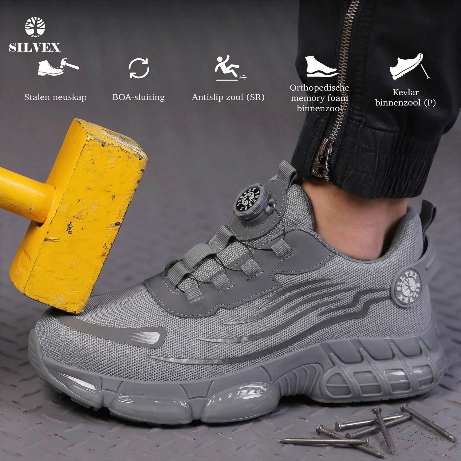 Silvex® Cloudwalk Pijnverlichtende Veiligheidssneakers