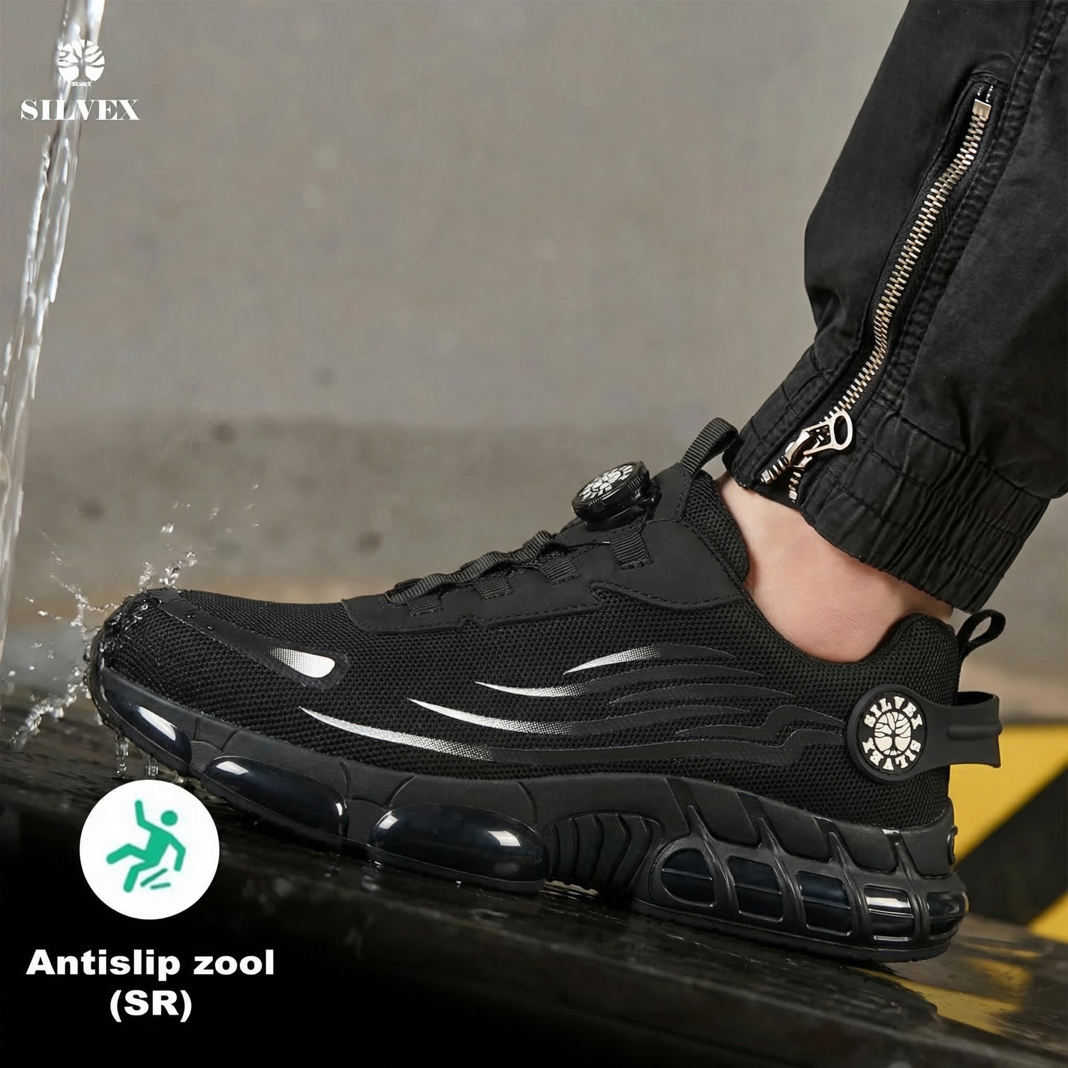 Silvex® Cloudwalk Veiligheidsschoenen - Memoryfoam zool - Orthopedisch - Stalen neus - Comfortabel - uniseks (Carbon Black, EU-systeem voor schoenmaten, Volwassene, Dames, Numeriek, Normaal, 37 Silvex® Cloudwalk Veiligheidsschoenen - Memoryfoam zool - Orthopedisch - Stalen neus - Comfortabel - uniseks (Carbon Black, EU-systeem voor schoenmaten, Volwassene, Dames, Numeriek, Normaal, 37